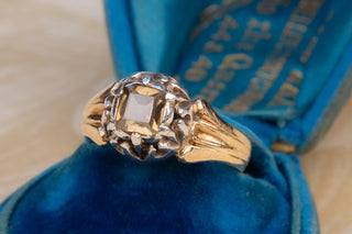 Antique Yellow Table Cut Diamond Ring