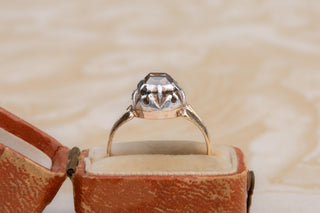 Early 19th-Century French Diamond Solitaire Ring with Fancy Yellow Table-Cut