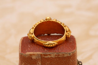 19th-Century Balinese Gold, Ruby and Diamond Ring