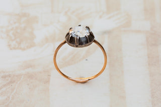 Early 19th-Century French Rock Crystal Ring, c.1820 – 18K Gold & Silver