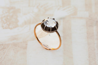 Early 19th-Century French Rock Crystal Ring, c.1820 – 18K Gold & Silver
