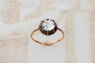 Early 19th-Century French Rock Crystal Ring, c.1820 – 18K Gold & Silver