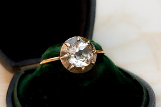 Early 19th-Century French Rock Crystal Ring, c.1820 – 18K Gold & Silver