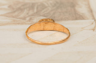 Early 19th-Century French 18K Gold Enamel Locket Ring, Paris c.1820