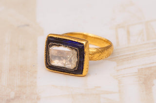 18th-Century Indian Gold and Diamond Ring, Mughal Period