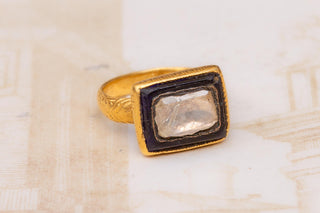 18th-Century Indian Gold and Diamond Ring, Mughal Period