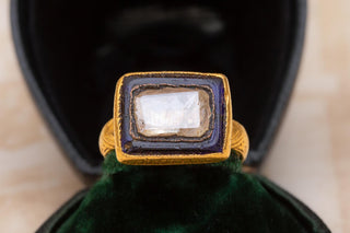 18th-Century Indian Gold and Diamond Ring, Mughal Period