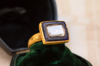 18th-Century Indian Gold and Diamond Ring, Mughal Period