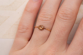 French Empire-period 18K Gold Imperial Topaz Solitaire Ring, c.1810