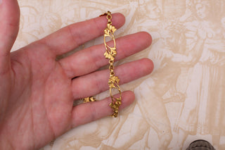 Henri‑Victor Miault Art Nouveau 18K Gold Floral Bracelet, Paris c.1905