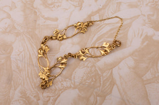 Henri‑Victor Miault Art Nouveau 18K Gold Floral Bracelet, Paris c.1905