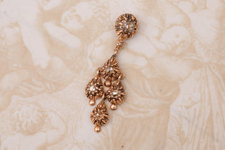 c.1820 French Provincial Rose-Cut Diamond Drop Pendant in 9K Gold