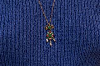 Baroque Emerald and Ruby Necklace