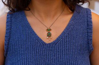 Baroque Emerald and Ruby Necklace