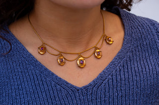 Victorian Garnet Locket Necklace