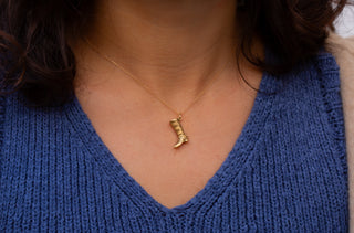 Vintage Riding Boot Necklace