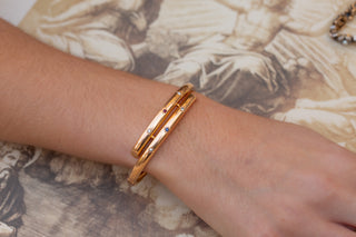 Edwardian Gem-Set Gold Bangle