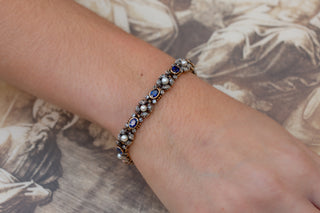 Vintage Sapphire and Pearl Bracelet