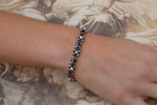 Vintage Sapphire and Pearl Bracelet