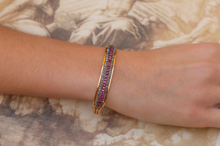 Antique Ruby and Diamond Bangle