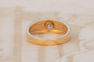 Vintage 18K Gold Solitaire Ring with 0.40ct Diamond, European, c.1990