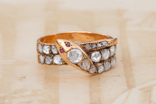 Victorian Diamond Snake Ring