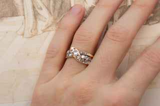 Victorian 18K Gold Rose Cut Diamond Snake Ring, England c.1870