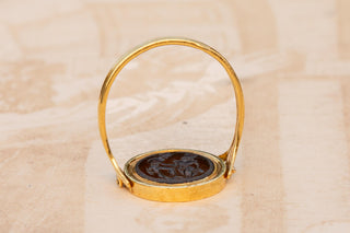 Rare Georgian Gold Swivel Signet Ring with William Tassie Intaglio; England