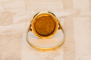 Rare Georgian Gold Swivel Signet Ring with William Tassie Intaglio; England