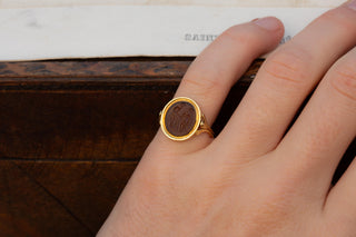 Rare Georgian Gold Swivel Signet Ring with William Tassie Intaglio; England