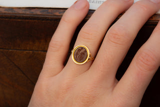 Rare Georgian Gold Swivel Signet Ring with William Tassie Intaglio; England