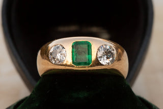 Antique Emerald and Diamond Ring