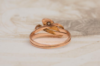 Antique German Serpent Ring in Rosy 8K Gold; c.1900