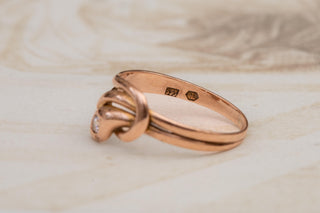 Antique German Serpent Ring in Rosy 8K Gold; c.1900
