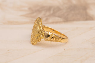 Rare Tudor Memento Mori ‘Death’s Head’ Ring; English, c.1550–1650