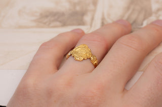 Rare Tudor Memento Mori ‘Death’s Head’ Ring; English, c.1550–1650