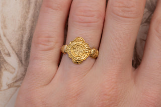 Rare Tudor Memento Mori ‘Death’s Head’ Ring; English, c.1550–1650
