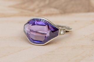 Polish Art Deco Amethyst Ring
