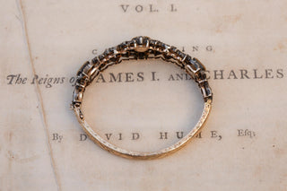 Antique Italian 18K Gold, Emerald and Diamond Bangle Bracelet, c.1890–1900