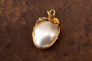 Antique French Mother of Pearl Locket