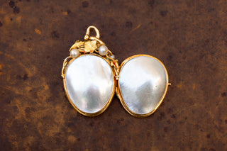 Antique French Mother of Pearl Locket