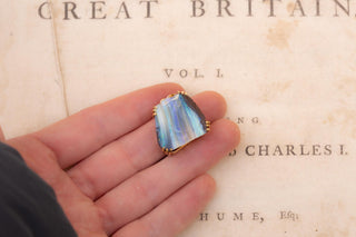 Modernist 30ct Boulder Opal Pendant in 14K Gold circa 1970
