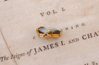 Modernist 30ct Boulder Opal Pendant in 14K Gold circa 1970