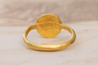 Early Javanese Gold Ring with Possible Sri Motif or Nagari Script; Java, 8th–10t