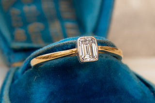 Edwardian Emerald-Cut Diamond Ring