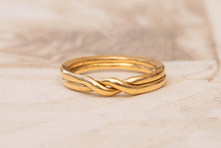 Antique Early 20th Century Gold Puzzle Band Ring, c.1910