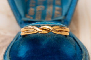 Antique Early 20th Century Gold Puzzle Band Ring, c.1910