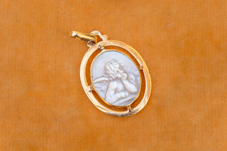 Antique Mother-of-Pearl Cherub Pendant