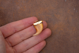 Victorian 18K Gold Mounted Tiger’s Claw Pendant, British Raj Period, c.1870