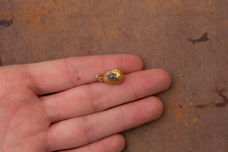 Antique Russian Gold Egg Pendant with Sapphire, St Petersburg, c.1890